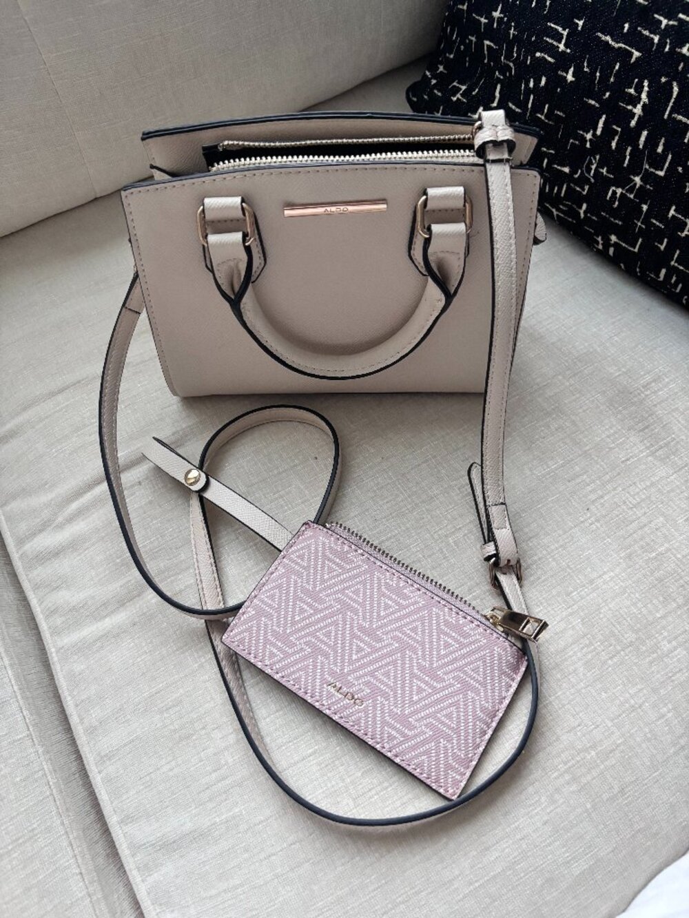 ALDO Iconigram920 medium handbag and matching pouch